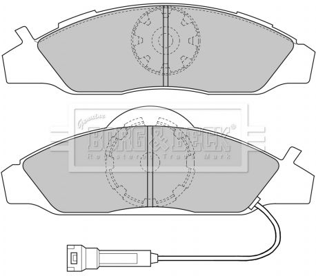 BORG & BECK Комплект тормозных колодок, дисковый тормоз BBP1633
